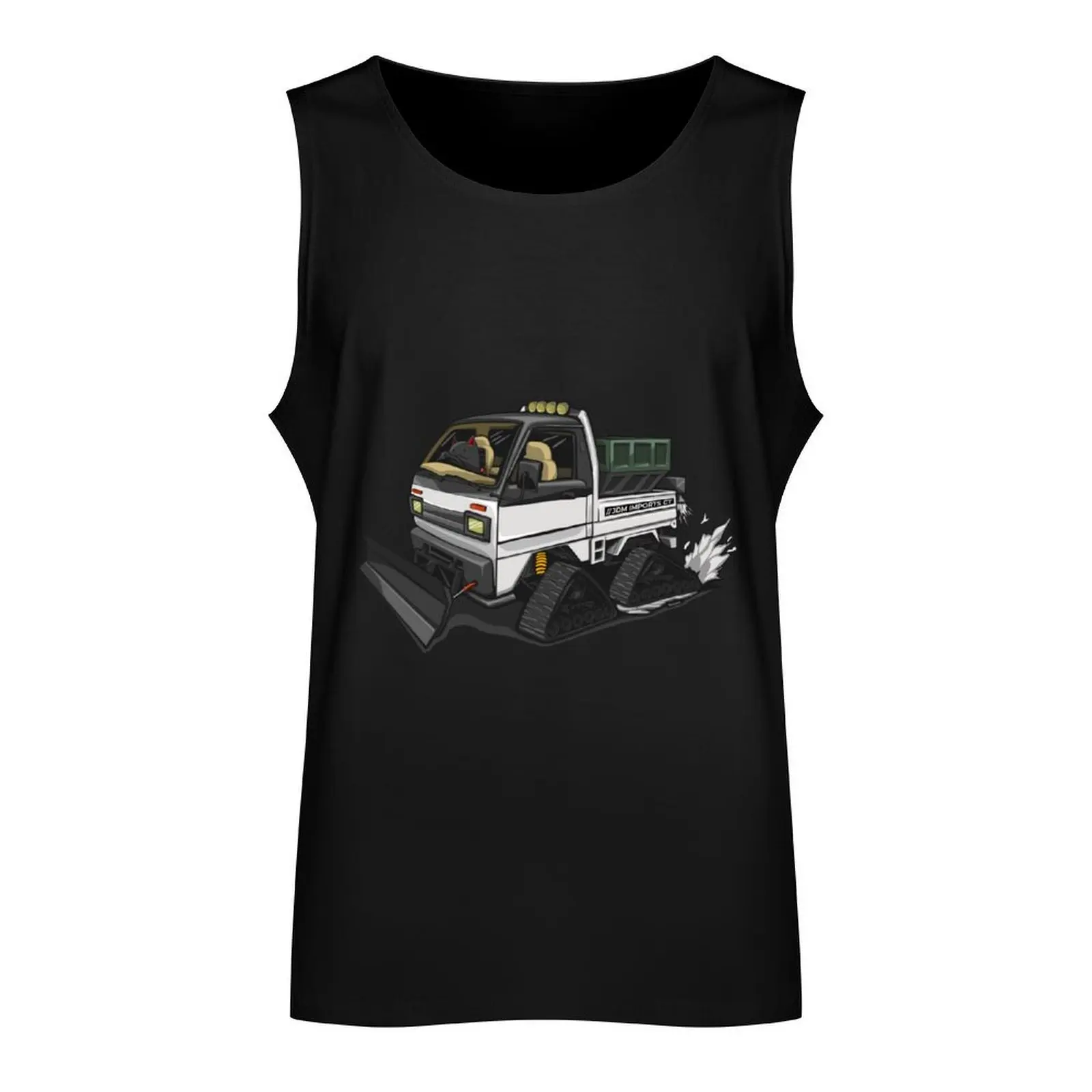 Winter Kei Truck w/ Plow & Tracks in the Snow Tank Top sleeveless t-shirts for men best selling products