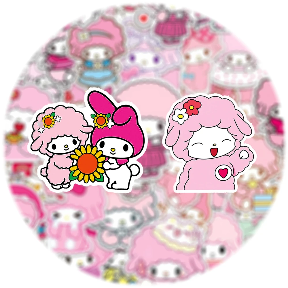 

10/30/50pcs Kawaii My Sweet Piano Cartoon Stickers Cute Sanrio Graffiti Decals Scrapbook Luggage Phone Classic Kids Toy Sticker