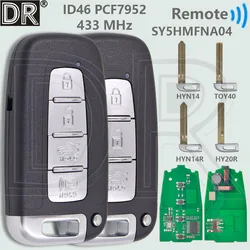 DR ID46 PCF7952 315/433MHz Car Remote Key For Hyundai I30 IX35 Sonata Genesis Equus Veloster Kia Forte Sorento Optima Soul Rio