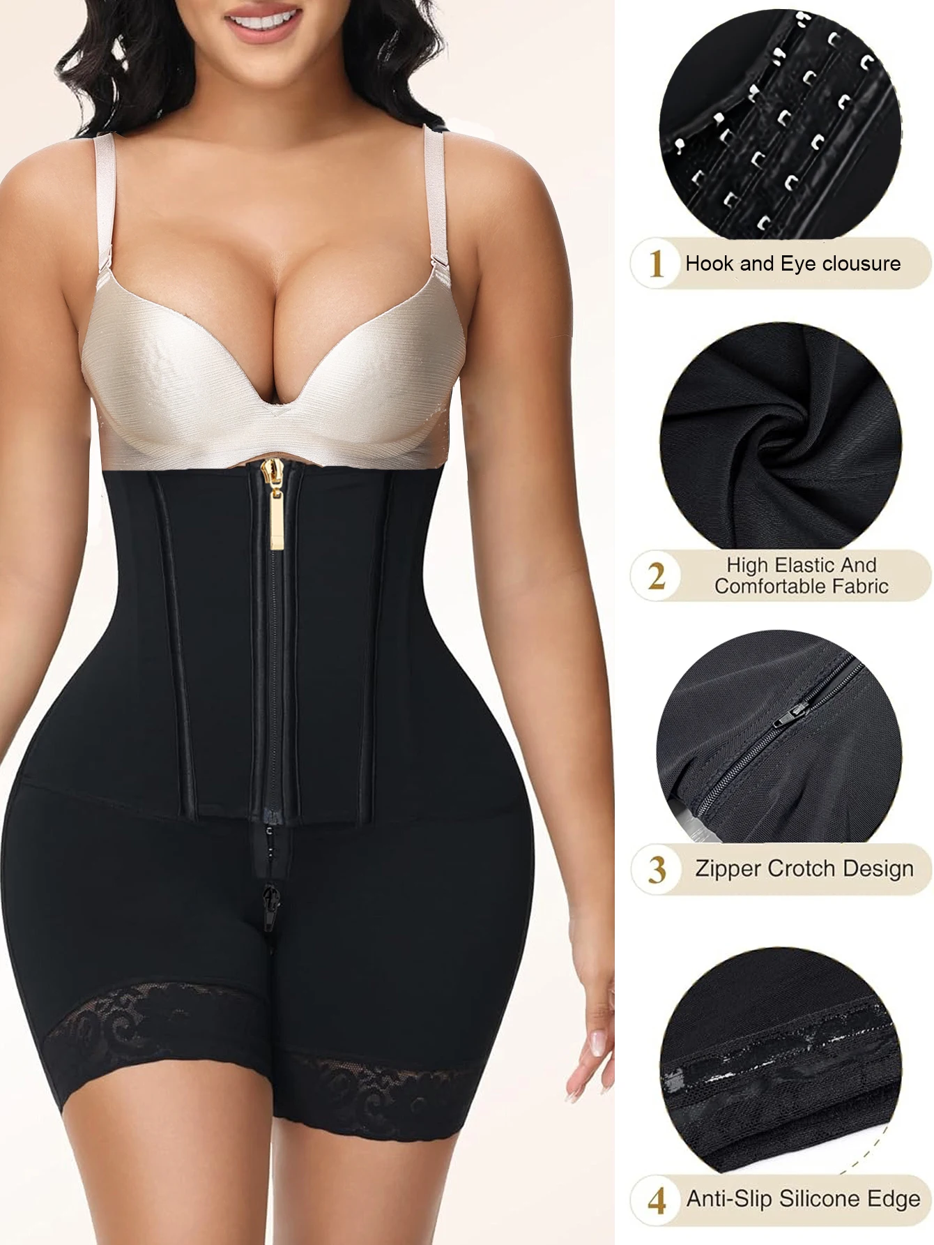 fajas colombianas steel bone b - огляд і ціна Shapewear Bodysuit Firm