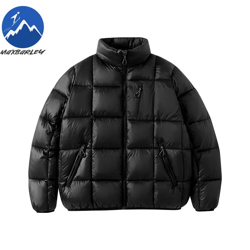 Maxbarley Yama Style Jacket Mens Winter 2025 New Lightweight Soft Padded Coat Outdoor Snowboard Cold-proof Stand Collar Parka