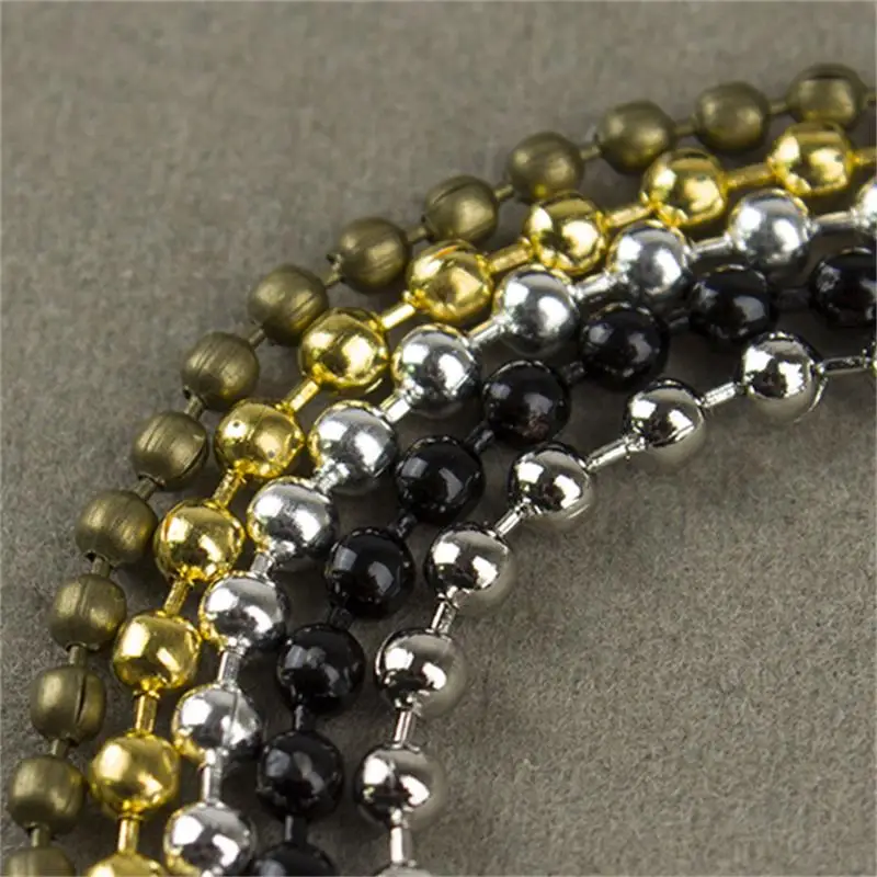 10meter/lot 1.2/1.5/2.0/2.4/3.2mm Antique Bronze Ball Chain Necklace Bulk for DIY Necklaces & Bracelets Jewelry Making Fingdings