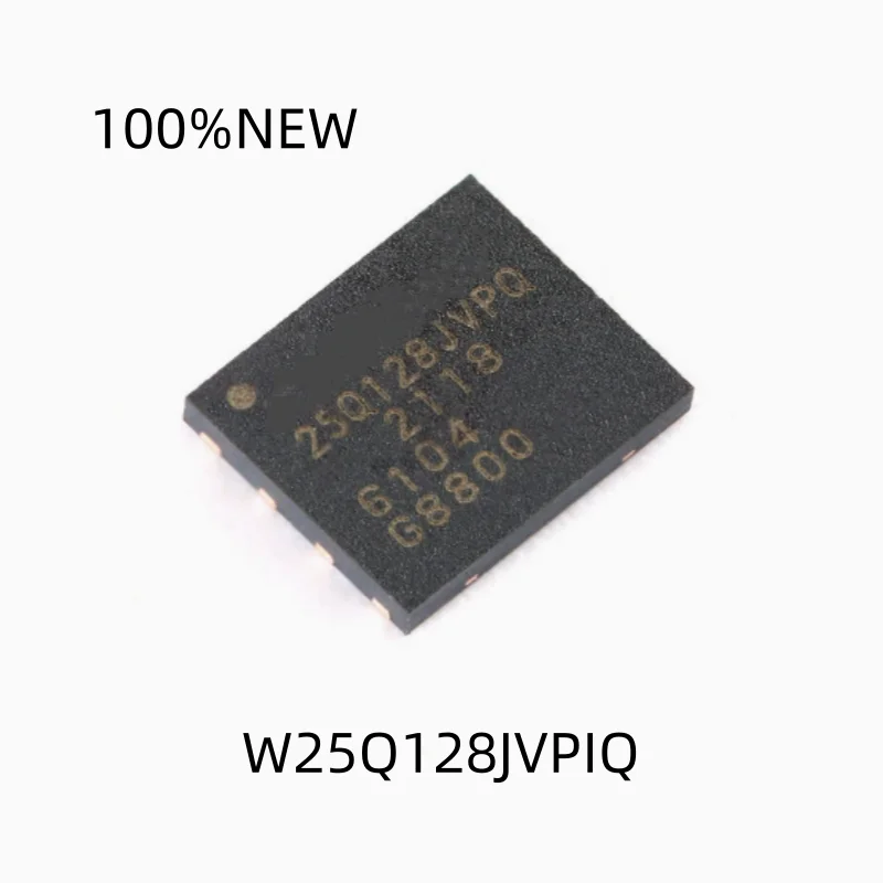 (5Pcs) 100% New W25Q128Jvpiq 25Q128Jvpq Wson-8 3V 128M-Bit Serial Flash Memory Chip Ic