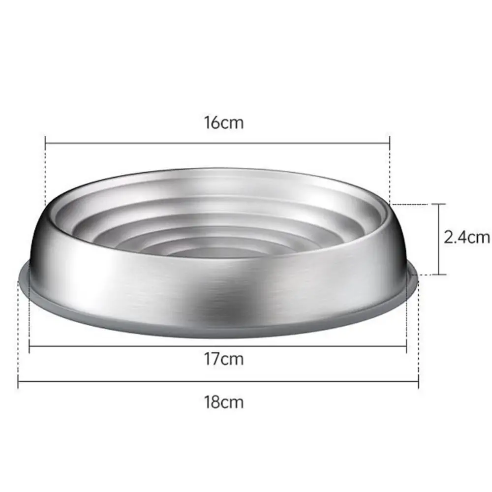 اكسسوارات الحيوانات الأليفة مع بطانة حماية من السيليكون الفولاذ المقاوم للصدأ وعاء الحيوانات الأليفة عدم الانزلاق المغذية السلطانية الكلب السلطانية دائم 16 سنتيمتر وعاء قطة الكلب/القط