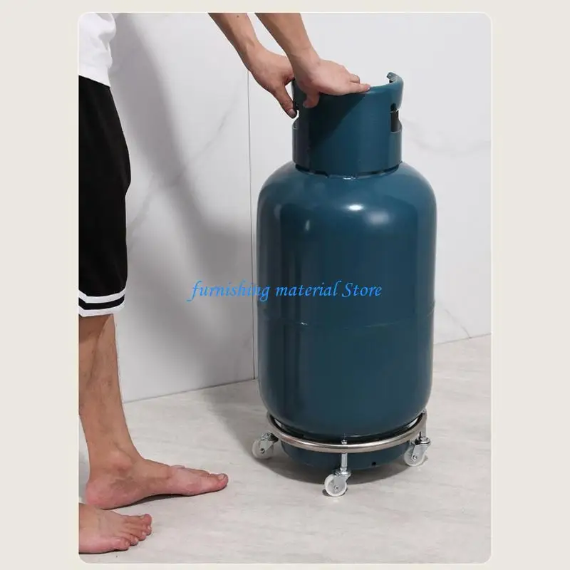 Y5GD Relocatable Gas Cylinder Support With Locking Rollers For Camping And Grilling