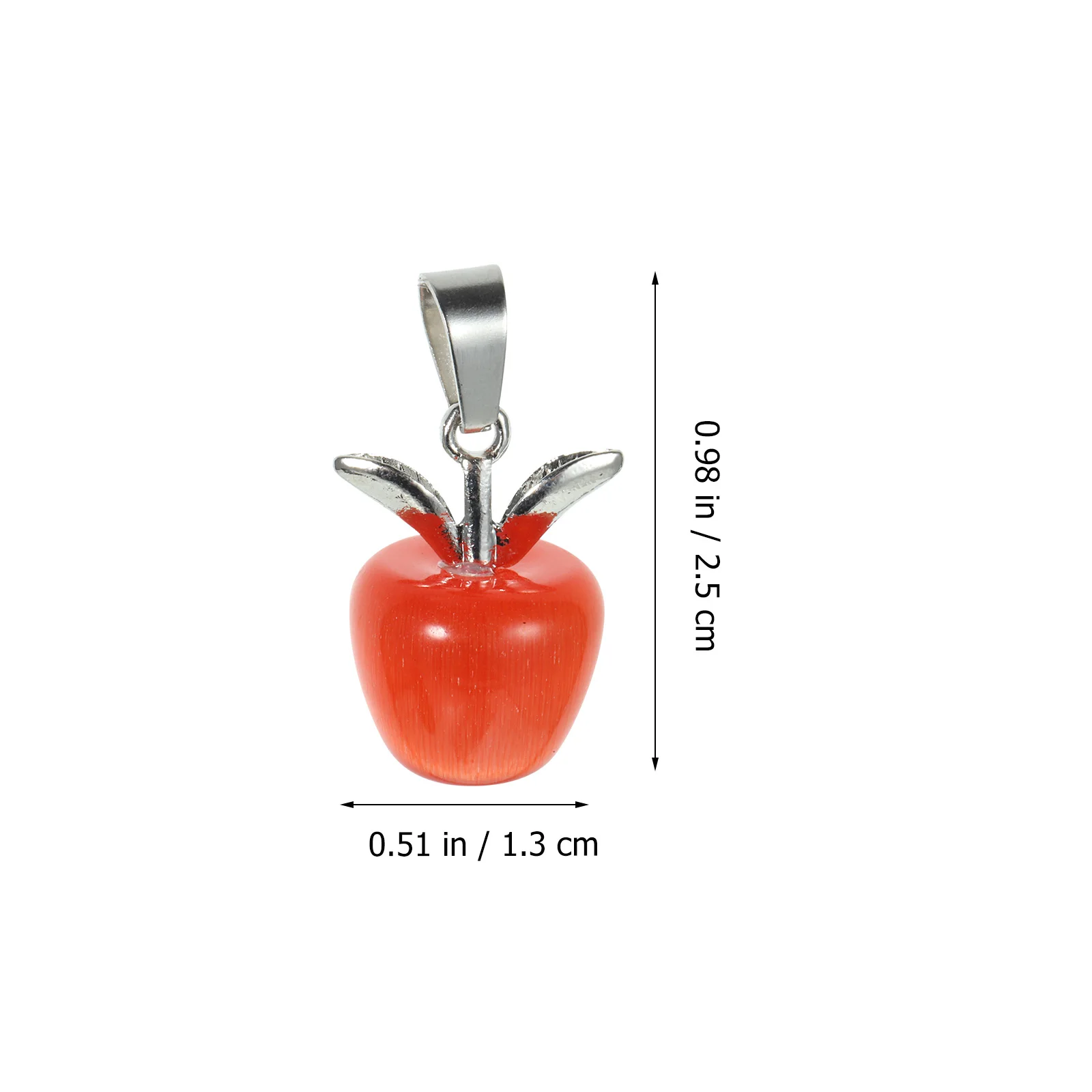 

10pcs Cat's Eye Apple Pendant DIY Necklace Earrings Green Gold Buckle Jewelry Charms Craft Projects Lightweight Durable Safe