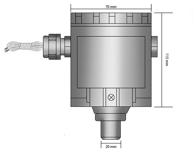 Integrated Acceleration Vibration Transmitter Sensor Analog 24V for Motor Machine Fan Bearing Temperature Explosion-Proof