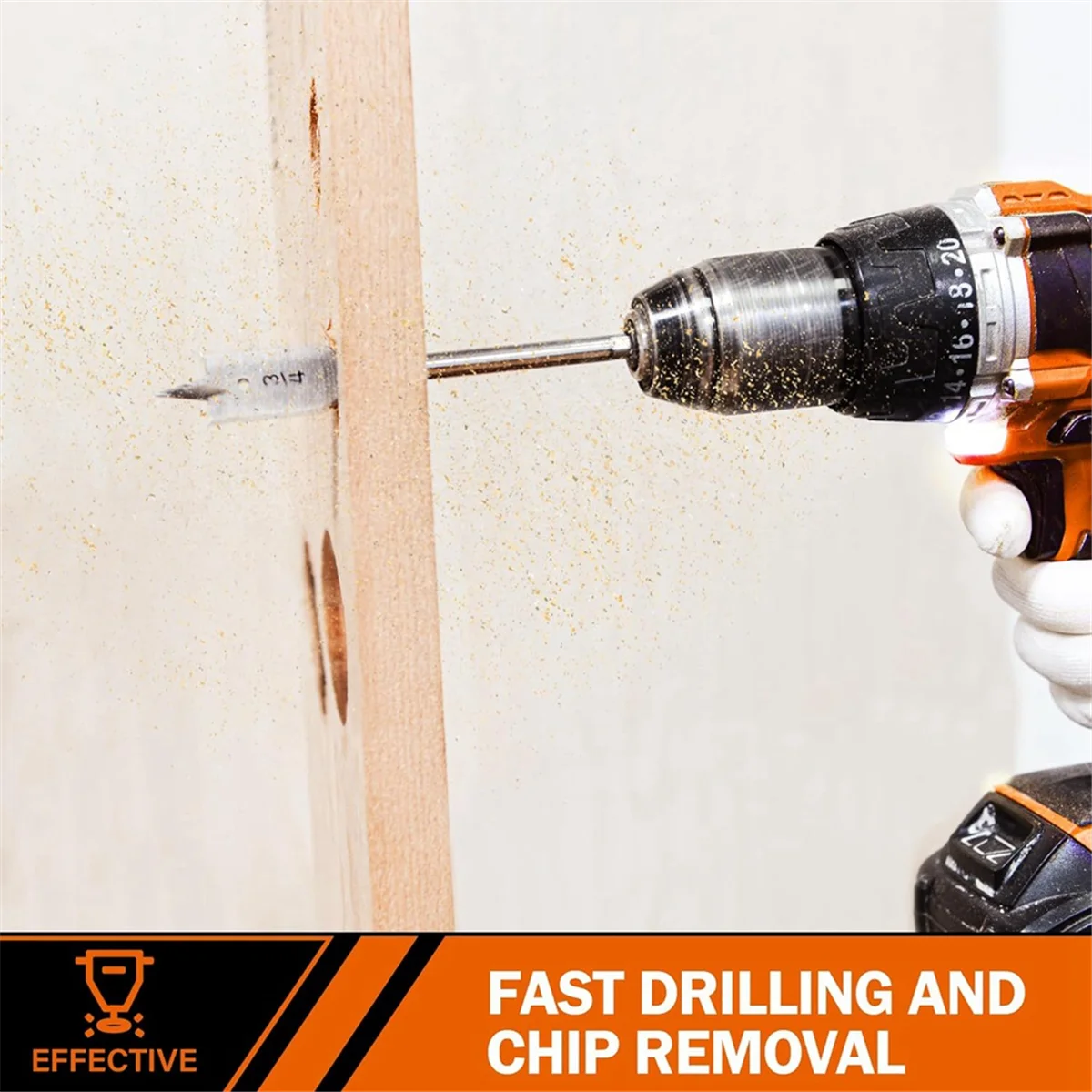 ชุด Mata Bor 13X เหล็กผสมสำหรับไม้พายแบนบิตที่มีการเปลี่ยนแปลงอย่างรวดเร็วเครื่องตัดเจาะรูไม้แบบแบนขนาด1/4นิ้วถึง1-1/2นิ้ว