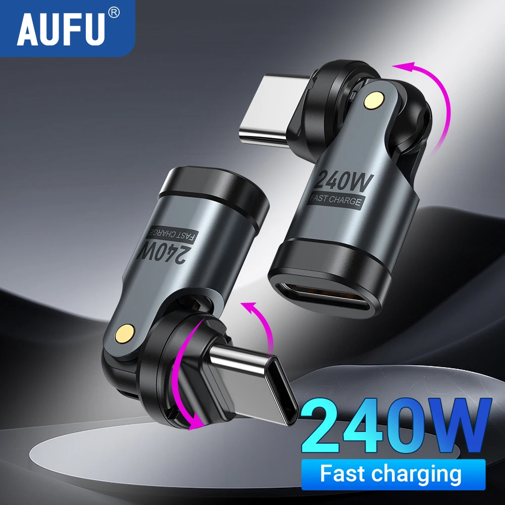 

240W Type-C Adapter 540 Degrees Rotation 5A Fast Charger Converter Mobile Phone Accessories for iPhone MacBook Samsung Millet