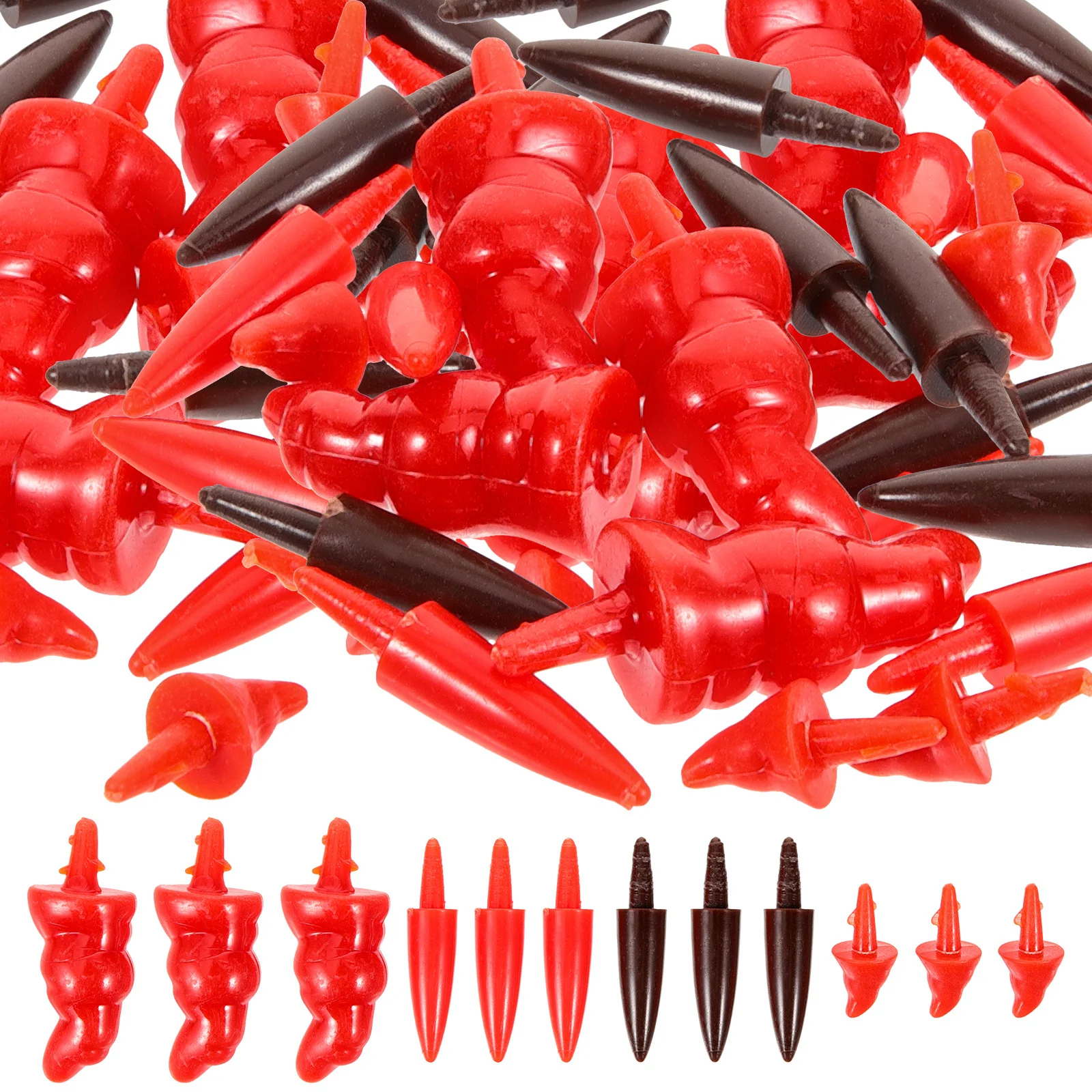 

200Pcs Snowman Nose Xmas Plastic DIY Christmas Making Supplies Snowman Crafts Handmade DIY Nose Xmas Decor Christmas Decoration