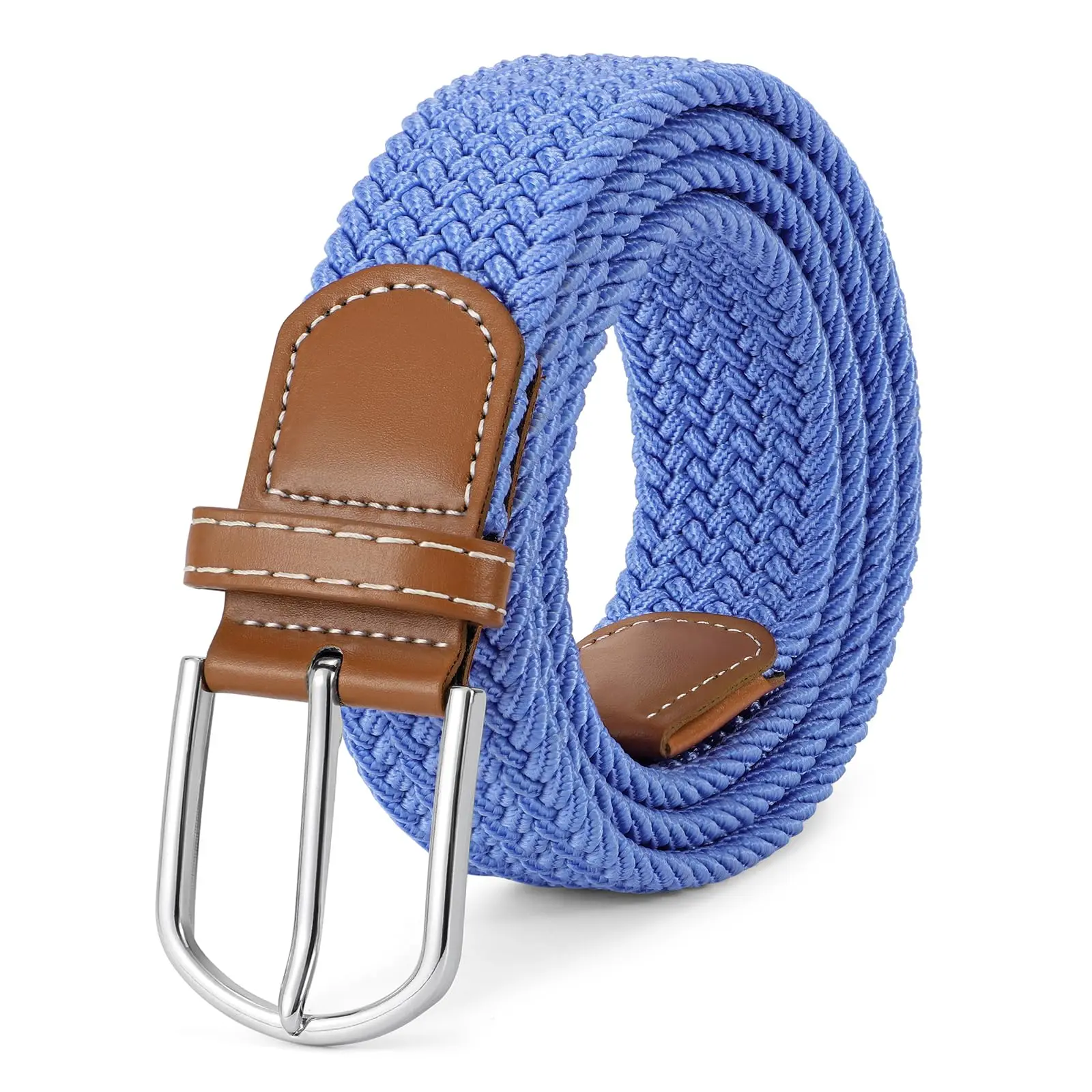 Braided Belt Stretch Belt for Men and Women Multicolored Woven Golf Belt Elastic Jean Belts