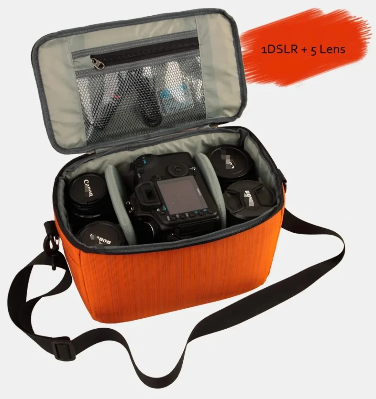 Wasserdicht schützen Kamera Umhängetasche Einsatz Partition Teiler Fall Fit 1 DSLR 5-Objektiv Canon Nikon Sony Pentax DSLR