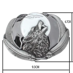 Ceinture tête de loup, matériaux en alliage, style bête punk