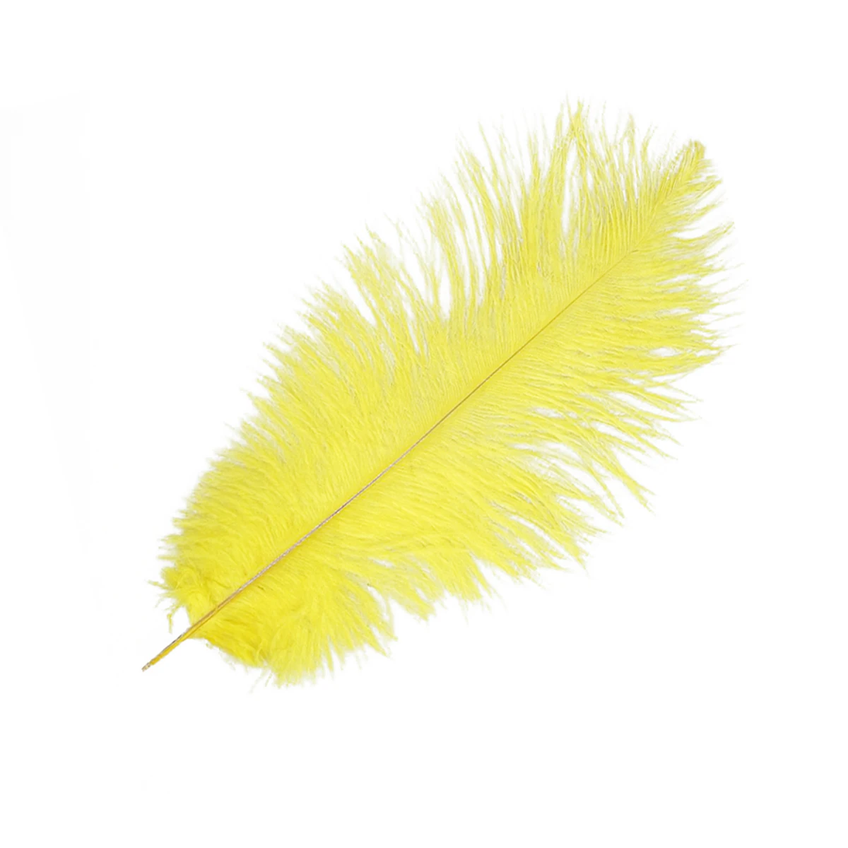 

5 Pcs Ostrich Decorations Yellow Christmas Color Artificial Feahers Natural