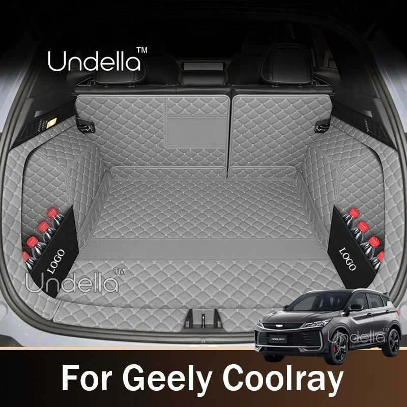 Car Trunk Mats For Geely Coolray 2026 2025 2027 Coolray Plus Car Carpet Pu Leather Pad Liner Waterproof Car-styling Accessories