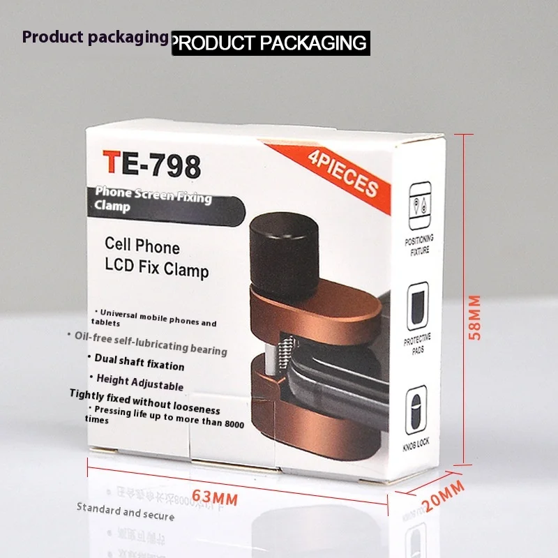 

TE-798 4 шт., фиксирующий зажим для ЖК-дисплея сотового телефона, регулируемый для ремонта мобильных телефонов, зажимные крепежные инструменты, зажимы для крепления экрана