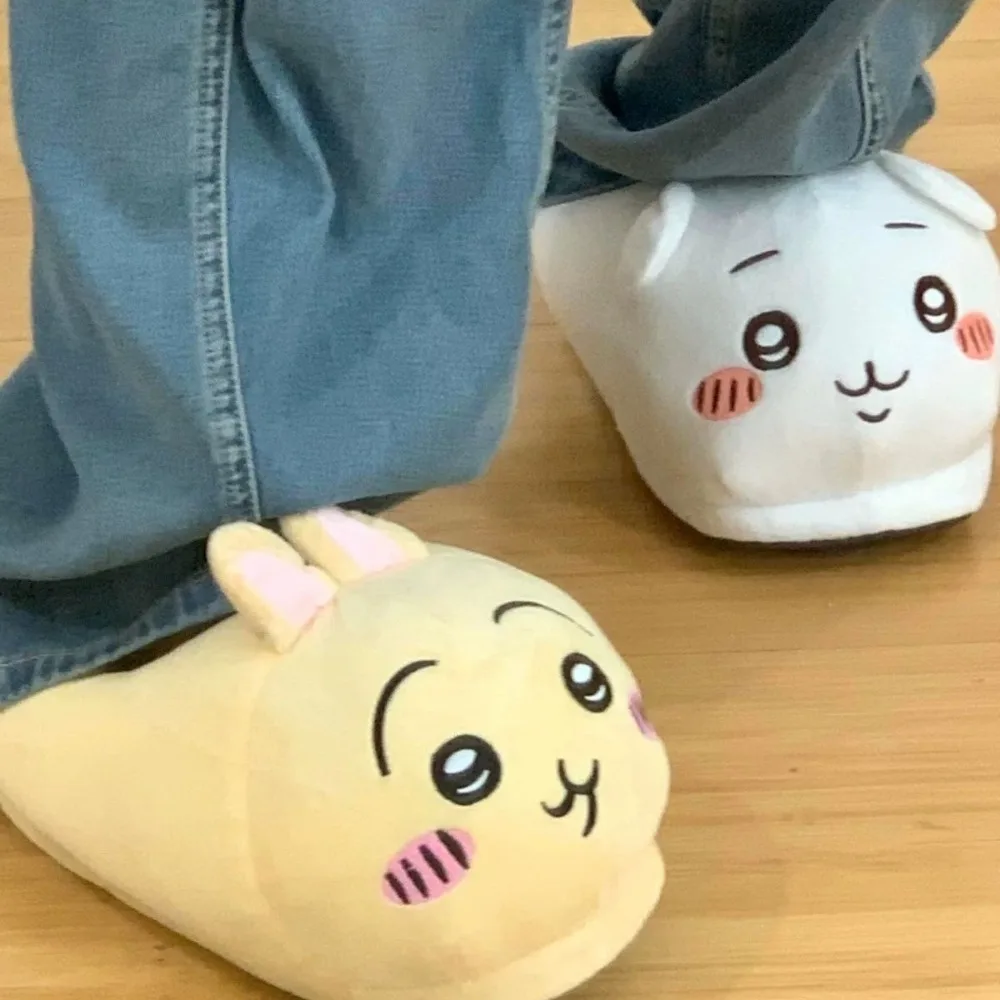 

Тапочки Hachiware Usagi Chiikawa: милые, теплые, для дома, нескользящие, мягкие, для осени и зимы, на каждый день