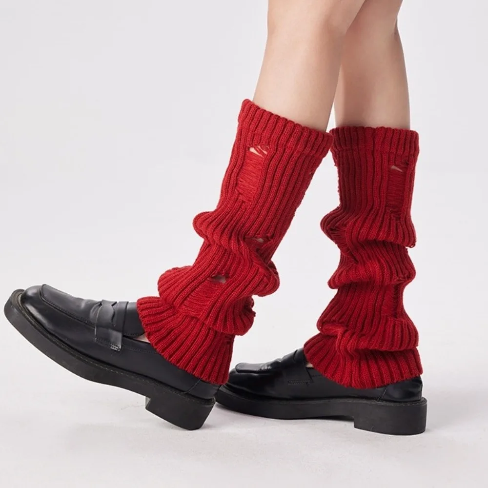 

Knit Weave Red New Year Leg Warmers Zodiac Year Socks Chinese New Year Lolita Boots Cover 36/38/43cm Good Luck Warm Knee Sleeve