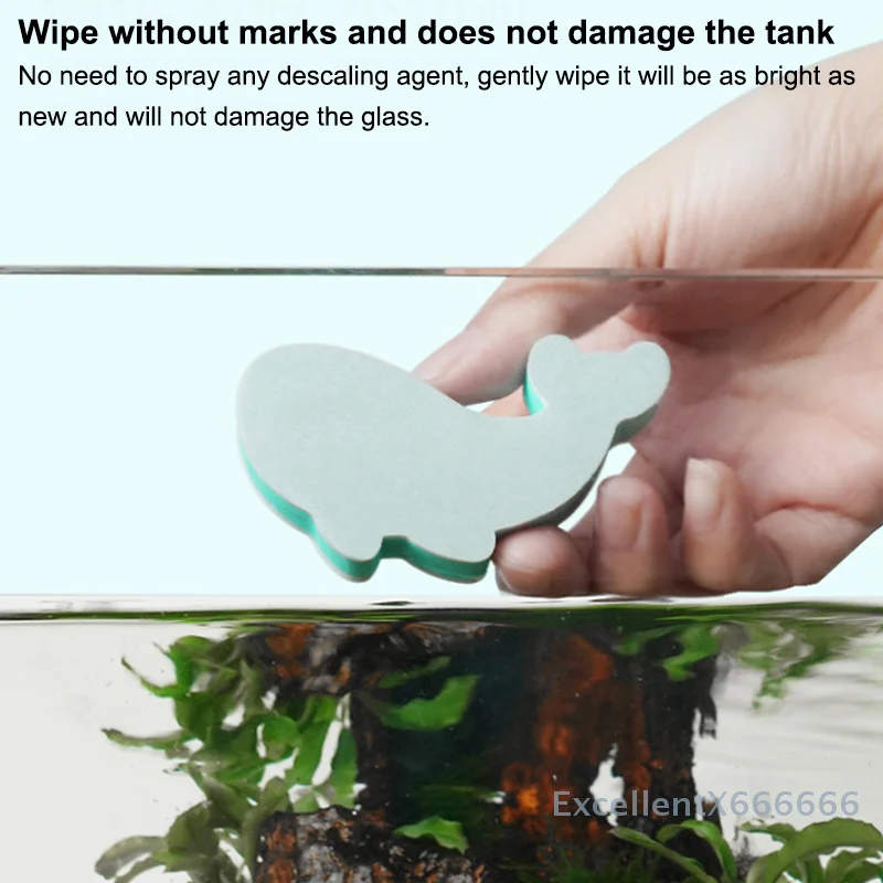 

House Fish Tank Glass Cleaner; Effectively Removes Water Marks & Scale