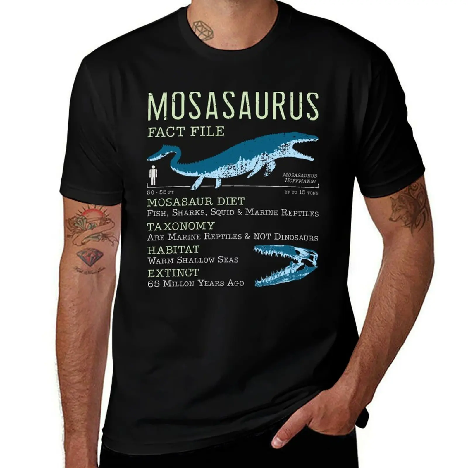 Mosasaurus Facts T-Shirt anime t shirts oversize T-Shirt