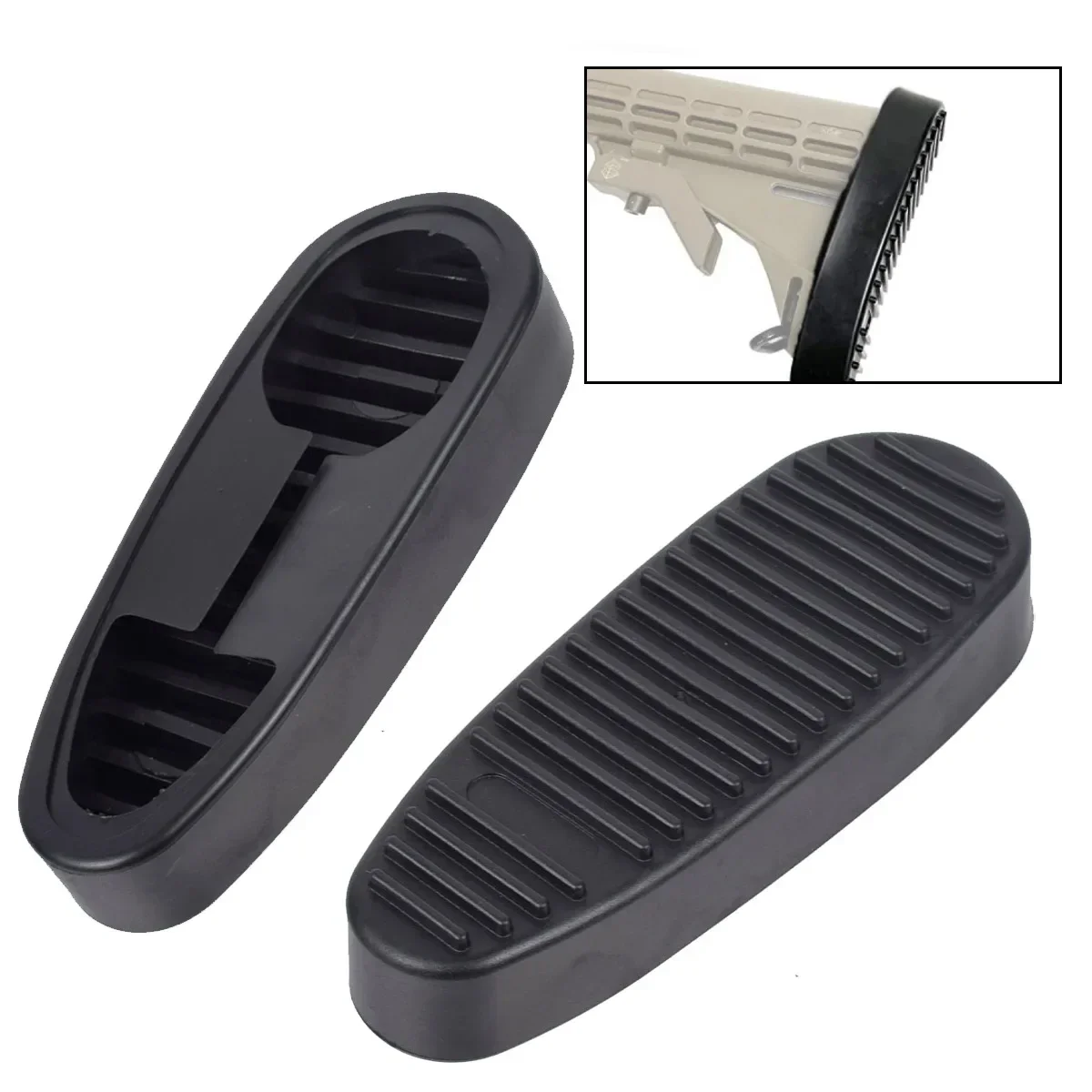 

AR Rubber Buttpad Anti-slip Stock Recoil Pad For AR15 M4 Rifle Buttpad Hunting Gun Accessories