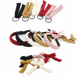 NEW WINTER cable knitted braided style long tail headband scruchy fashion hair accessories