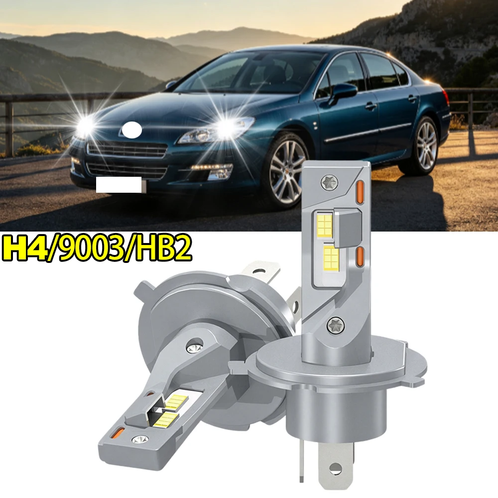 1/2PCS LED H4 9003 LED Canbus Headlight Bulb CSP Fanless With High & Low Beam for Car Motorcycle Auto Headlamp Light 12V