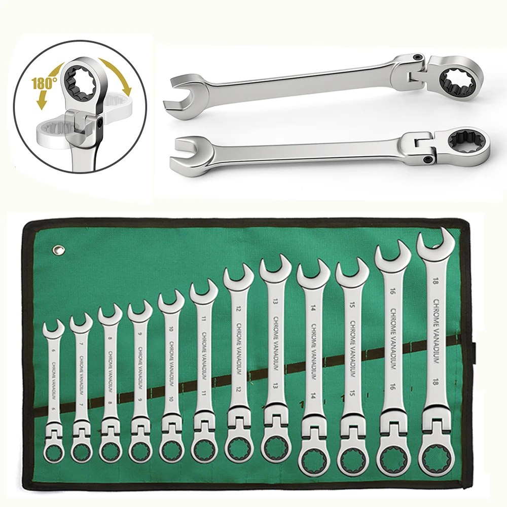 

1set Ratchet Metric Wrenches Torque Universal Spanners for Car Repair Hand Tools Spanner hand tool