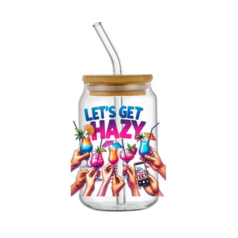 UV DTF Transfer Sticker Beer Carnival Theme For The 16oz Libbey Glasses Wraps Cup Can DIY Waterproof Easy To Use Custom Decals