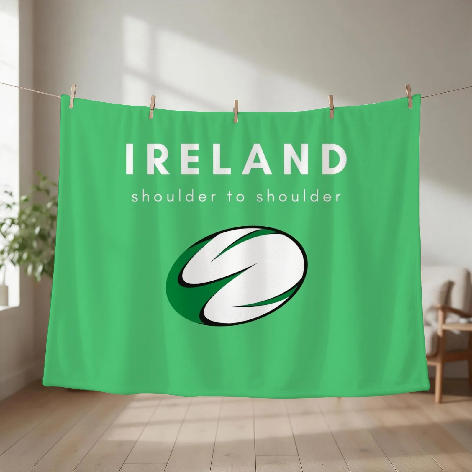 Ireland's Call. Irish Rugby Team Jersey. 6 Nations Tournament. Throw Blanket Bed Fashionable cosplay anime Luxury St Blankets