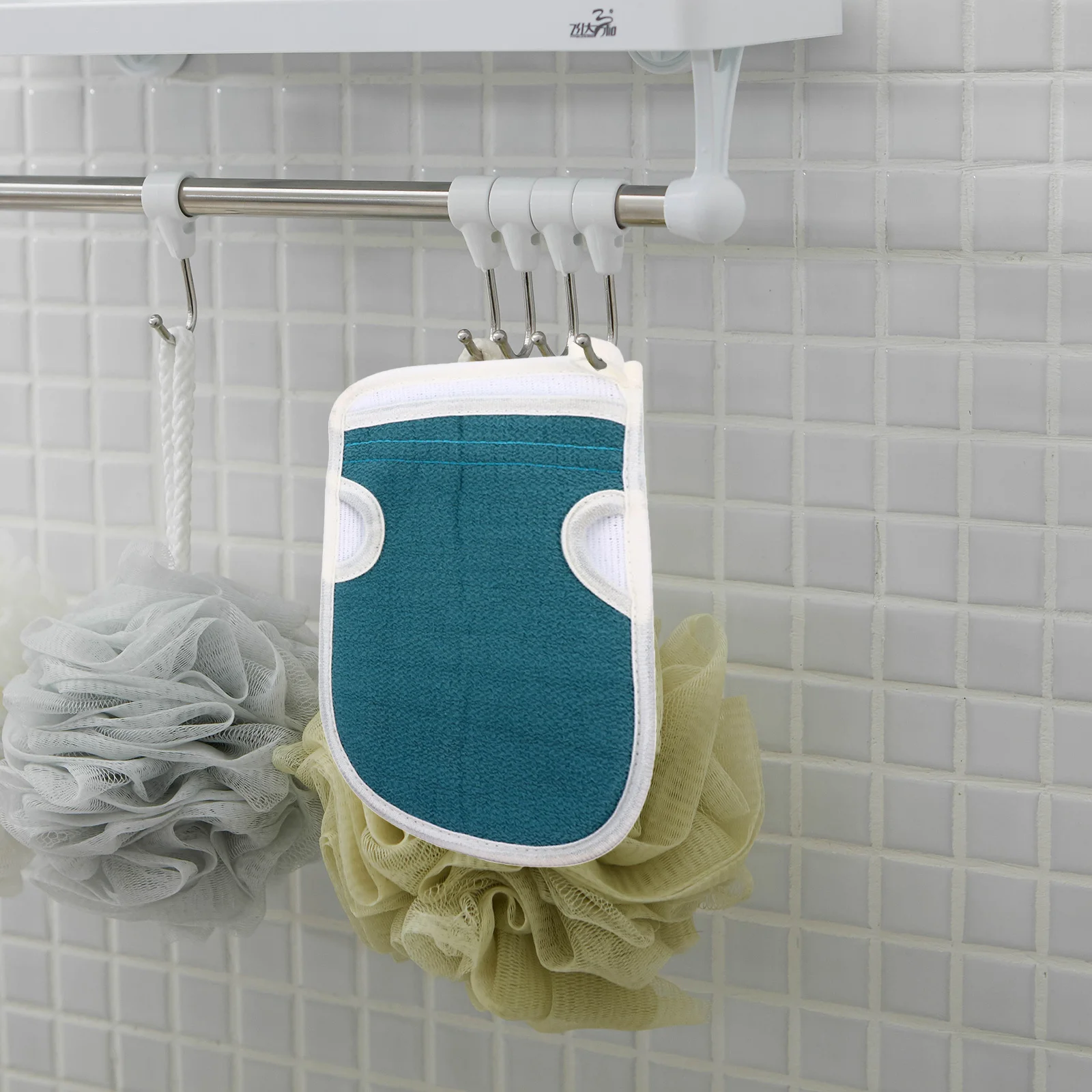 

High Quality Bath Shower Scrub Gloves Exfoliating Back Cleaner Mud Towel Long Straps Portable Bath Towel Back Rub Shower Ball