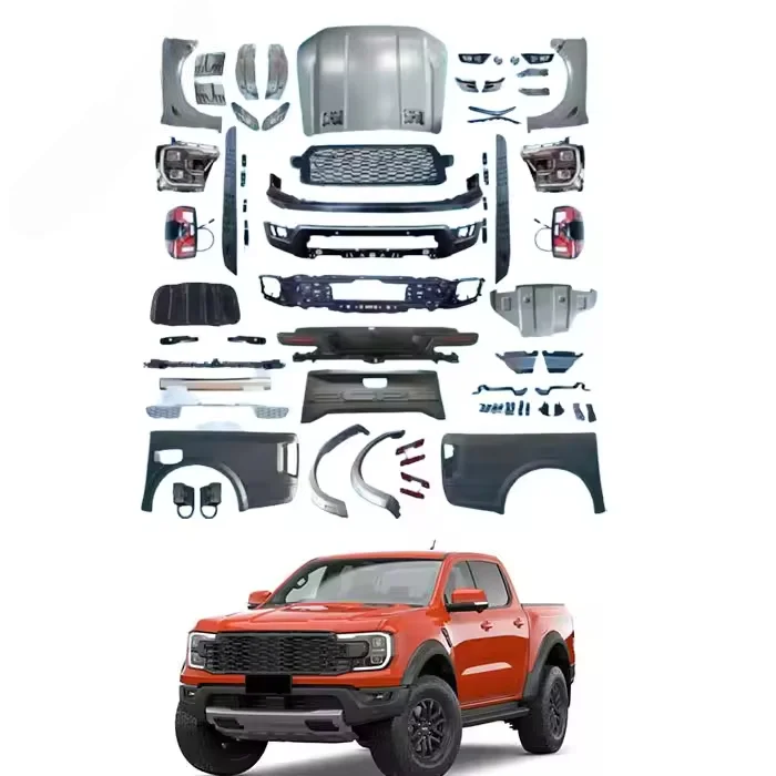 توم AutoPickup 4x4 الملحقات الخارجية المصد الأمامي ترقية طقم الجسم تجميل عدة صالح لفورد رينجر T6 T7 T8 إلى T9 2023 المدى