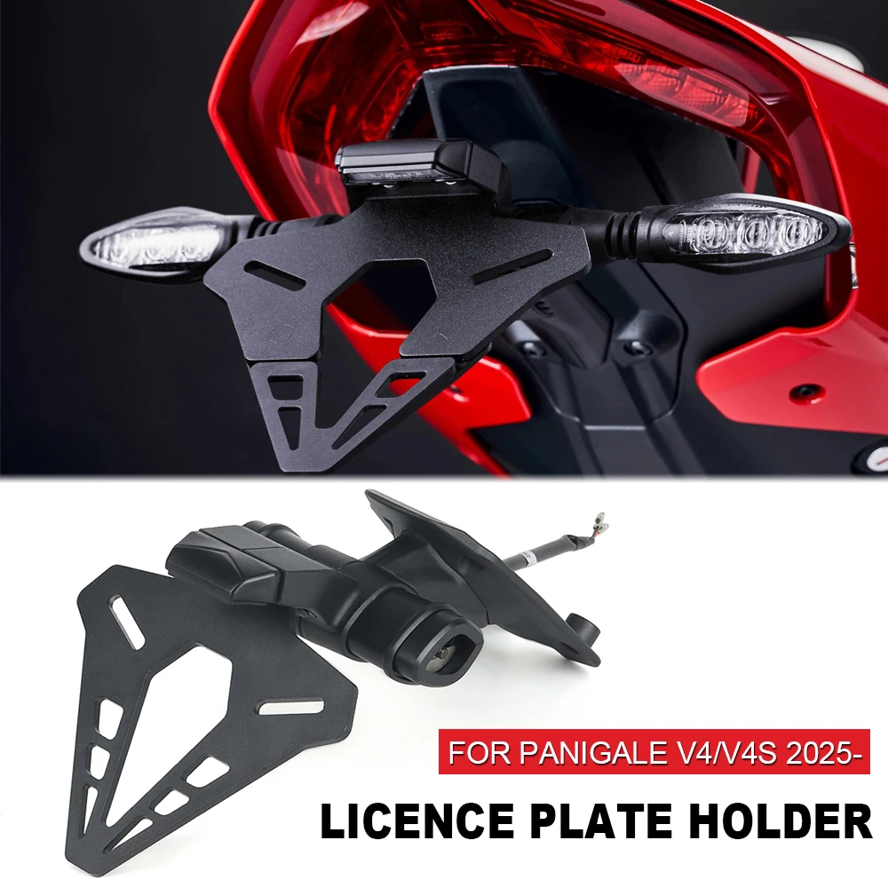 New Motorcycle Rear Short Tail Stock License Plate Holder Tailstock Frame Bracket Kit for PANIGALE V4 V4S 2025-