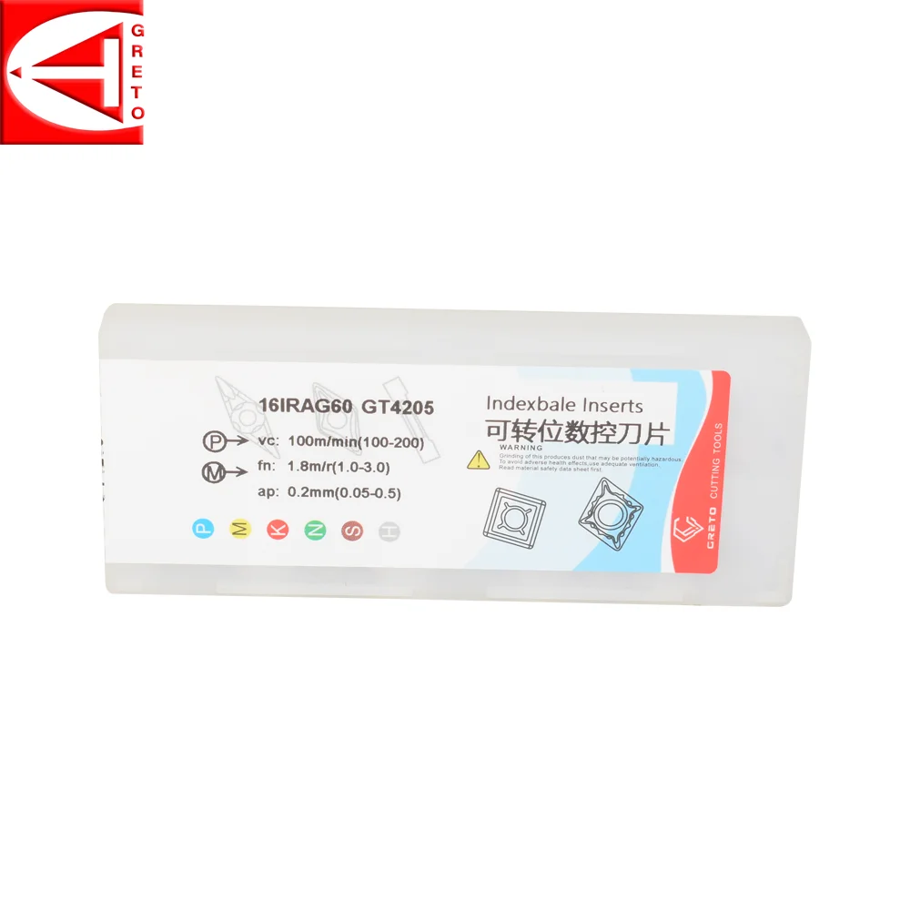 GRETO 16IRAG60 Carbide Tablet Cnc Inserts Thread Cutter Cutting Turning Tool 16 IRAG60 16IRAG55