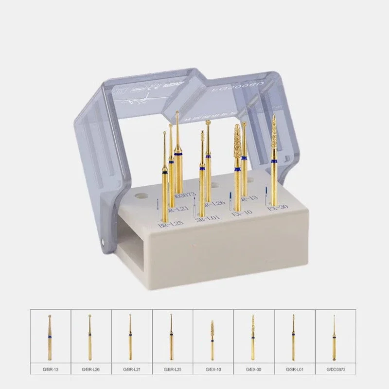 Dental Pulpotomy Grinding Head Open Pulp Cavity Bur Kit Needle Extended Handle Ball Drill Pulp Cavity Repair High Speed Handle