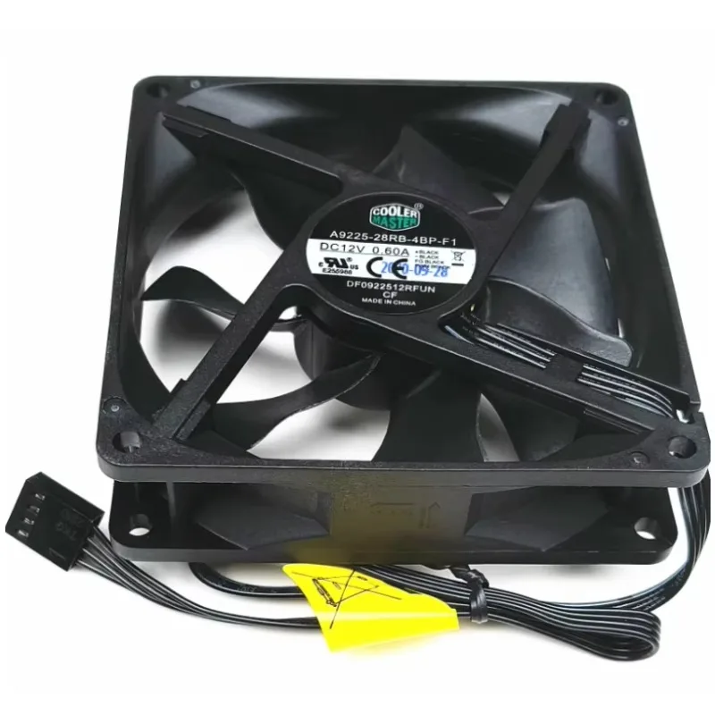 Cooler Master A9225-28RB-4BP-F1 DC 12V 0.60A 90x90x25mm 4-Wire Server Cooling Fan