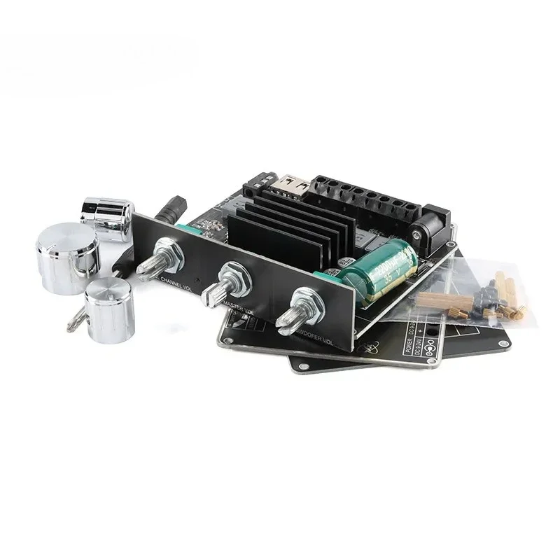 YS-E100H App Control 50Wx2+100W Amplifier Board TPA3116D2 2.1 Dual Channel Bluetooth-Compatible 5.1+AUX+U Disk+USB Sound Card