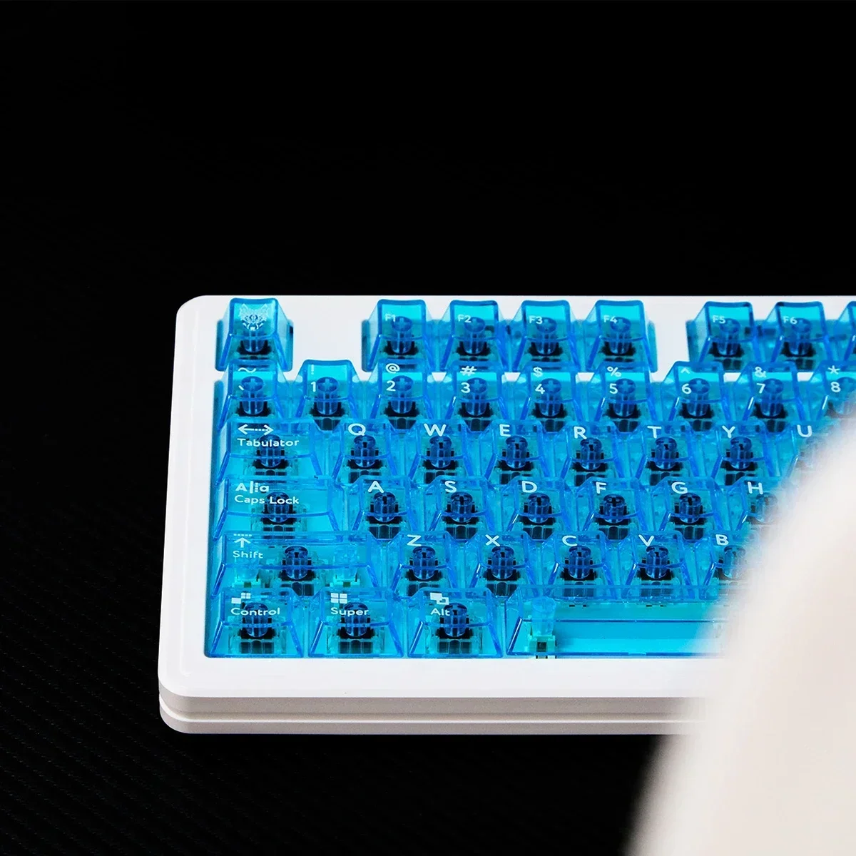 Glacier green/red/white/blue transparent keycap engraved PC material 115 keys Original factory height mechanical keyboard cap