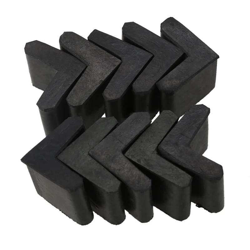 

Rubber L Shaped Angle Iron Foot Pads Covers 50 Pcs Black