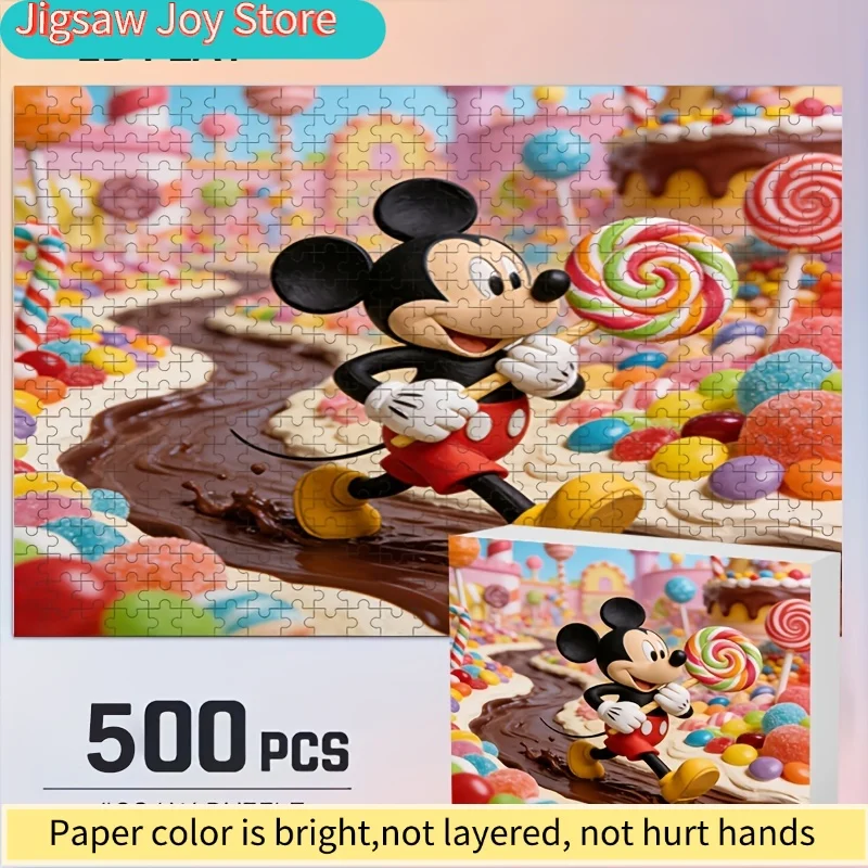 

Disney Disney Stitch and Mickey Home Decor Print | 2D Flat Jigsaw Puzzle, Ideal for Adult Brain Teasers, Family Game Nights, C