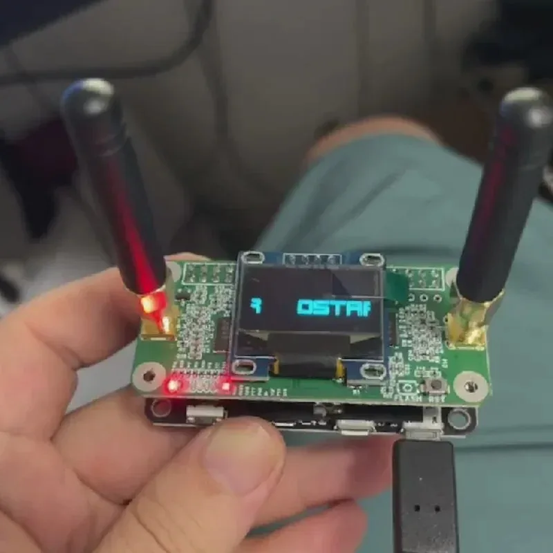 MMDVM HS Dual Duplex Hotspot Board With OLED 2 Antennas Case