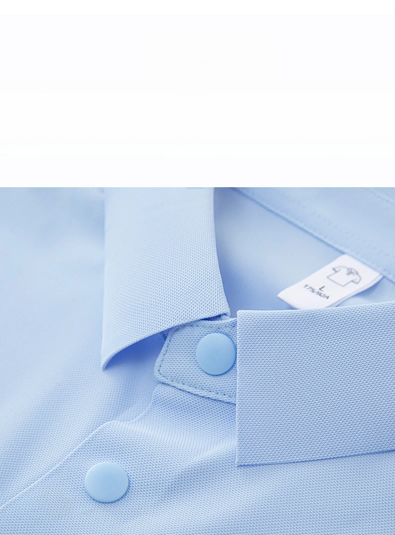 Herren Premium Eisseide Poloshirt Knitterfrei Einfarbig Casual Business Büro Kurzarm Sommer Pendler Outdoor Outfit – Detail 4