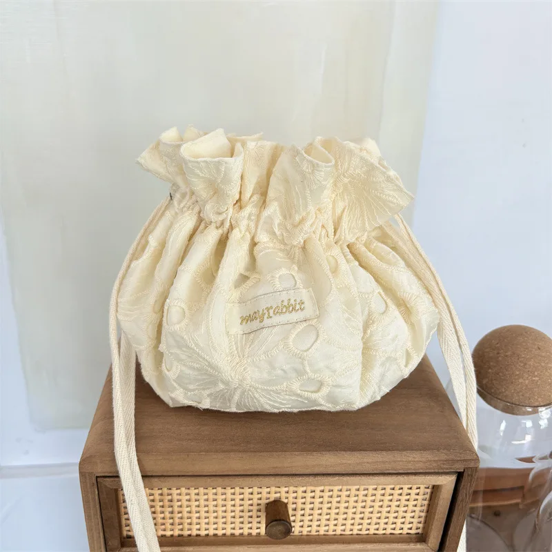 

Travel portable drawstring makeup bag, large capacity toiletry and skincare storage bag, portable bouquet pocket, handbag