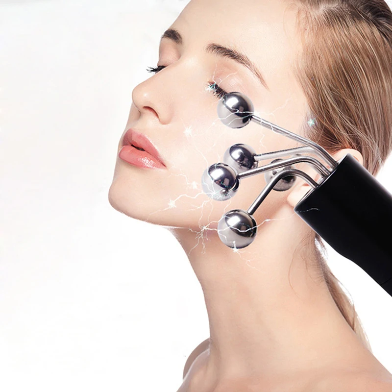 المهنية مكركرنت كلفاني آلة الوجه ماجيك الكرة الوجه الأسطوانة رفع جهاز تجميل EMS آلة تدليك الوجه العناية بالبشرة