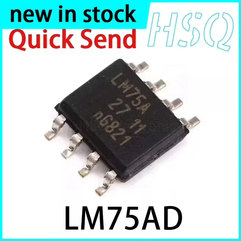 5PCS New LM75AD IC Chip LM75A Temperature Sensor SMT SOP-8