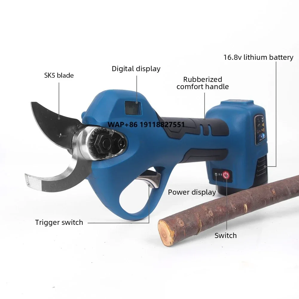 

16.8V 2pc Lithium-Ion Battery Branches Scissor Garden Tool Cordless Electric Pruning Shears Secateur Pruner Tree Bonsai Cutter