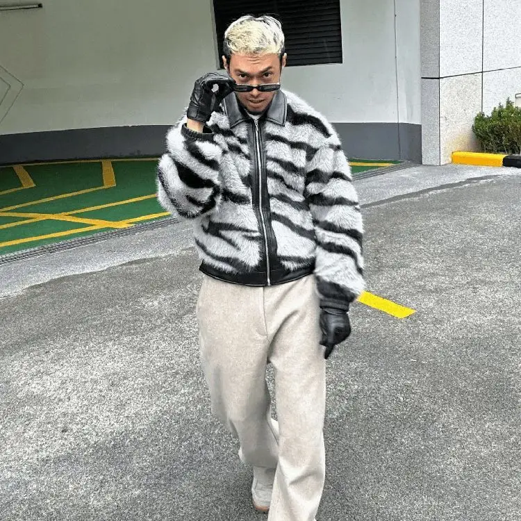 

Мужские льняные куртки оверсайз с меховым воротником, водонепроницаемые, для бега, в стиле Y2K, с вышивкой в виде светоотражающих сердец и городских мотивов