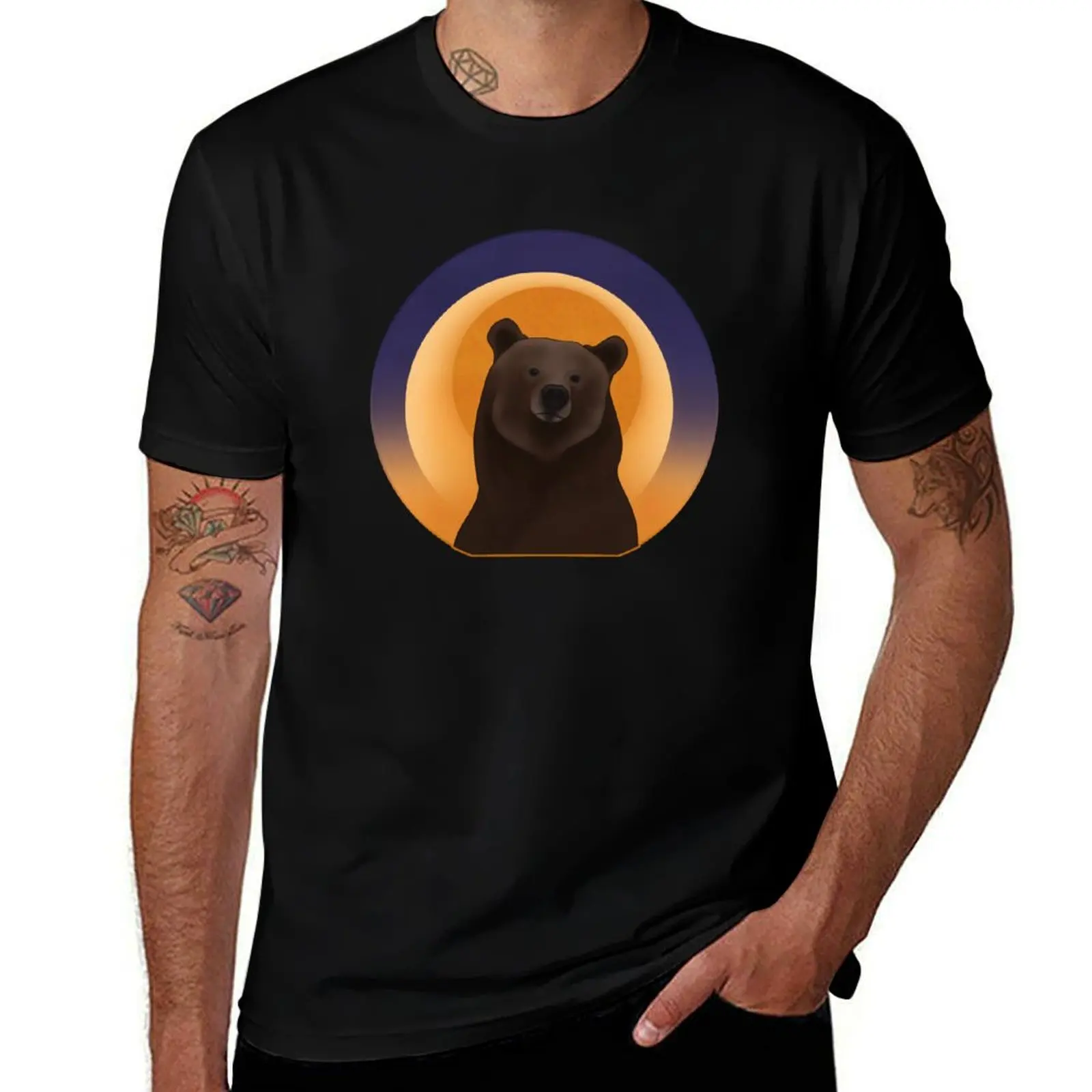 

Sun bear T-Shirt t shirt man casual anime t shirts oversize T-Shirt