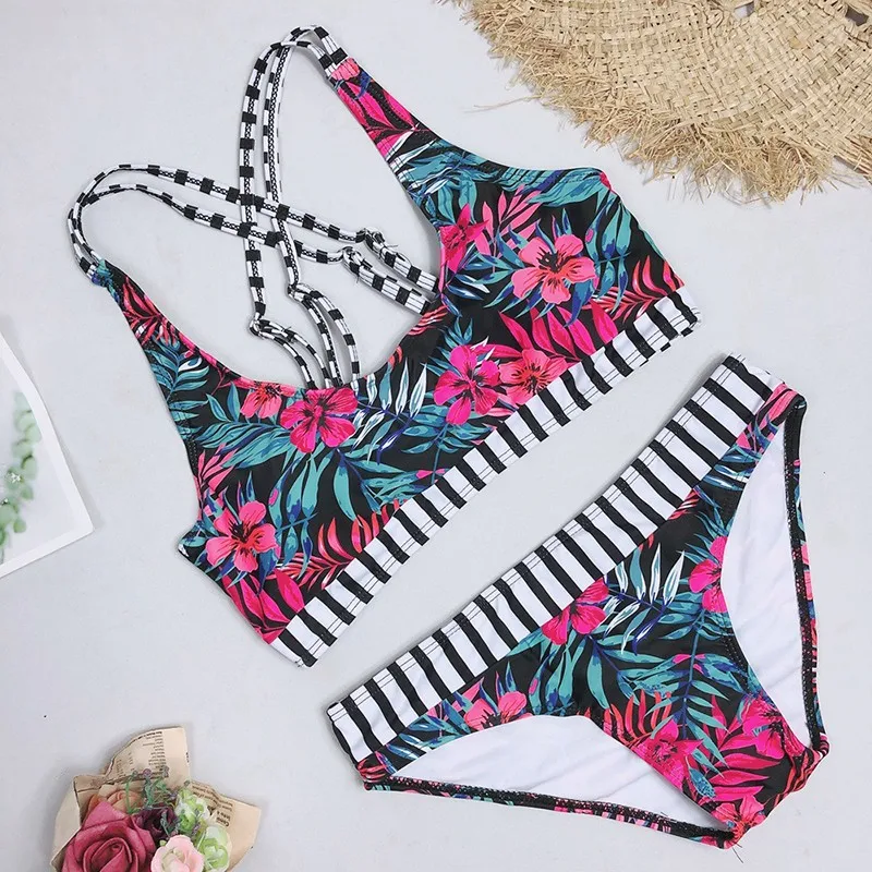 2026 Nieuwe Sexy Gestreepte Strand Bikini Set Vrouwen Badmode Push Up Badpak Vrouwelijke Badpakken Bikini Meisjes Zwembad Zwemmen Pak