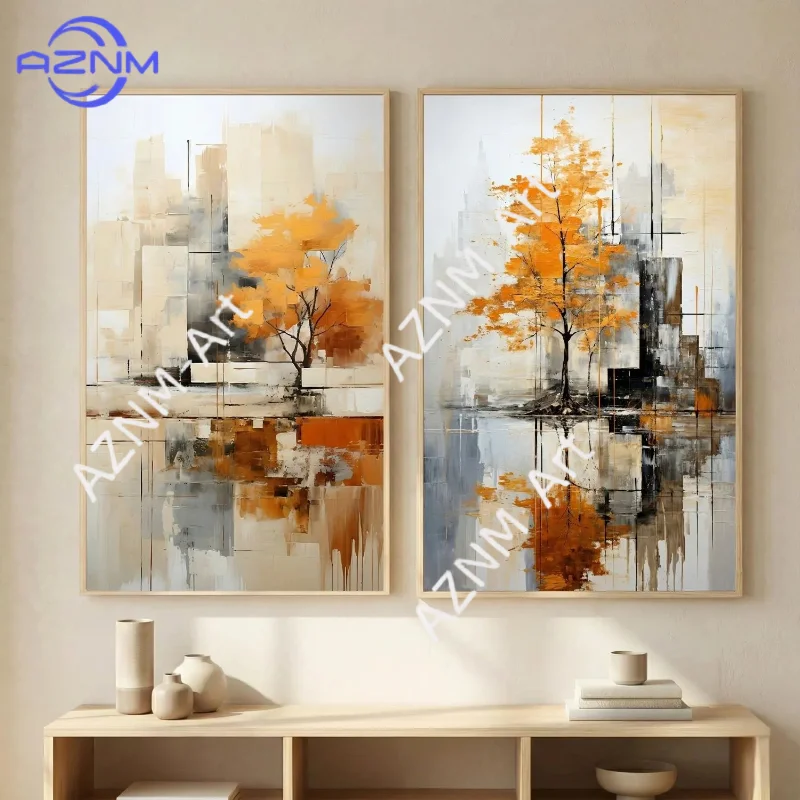 1/2Pcs Abstract Print Set of 2 | Modern Wall Art | Neutral Contemporary Decor